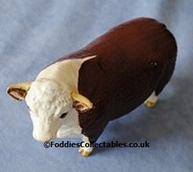 Beswick Cattle Hereford Horns Flush Figurine