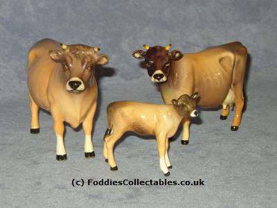 A wide range of Jersey cow figurines from Beswick