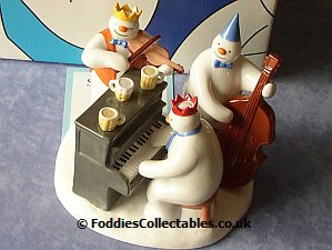Coalport Snowman Band Plays On quality figurine