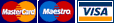 Mastercard, Maestro and Visa