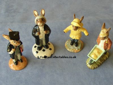 Royal Doulton Bunnykins Schoolmaster Lawyer Gardener Rainy Days